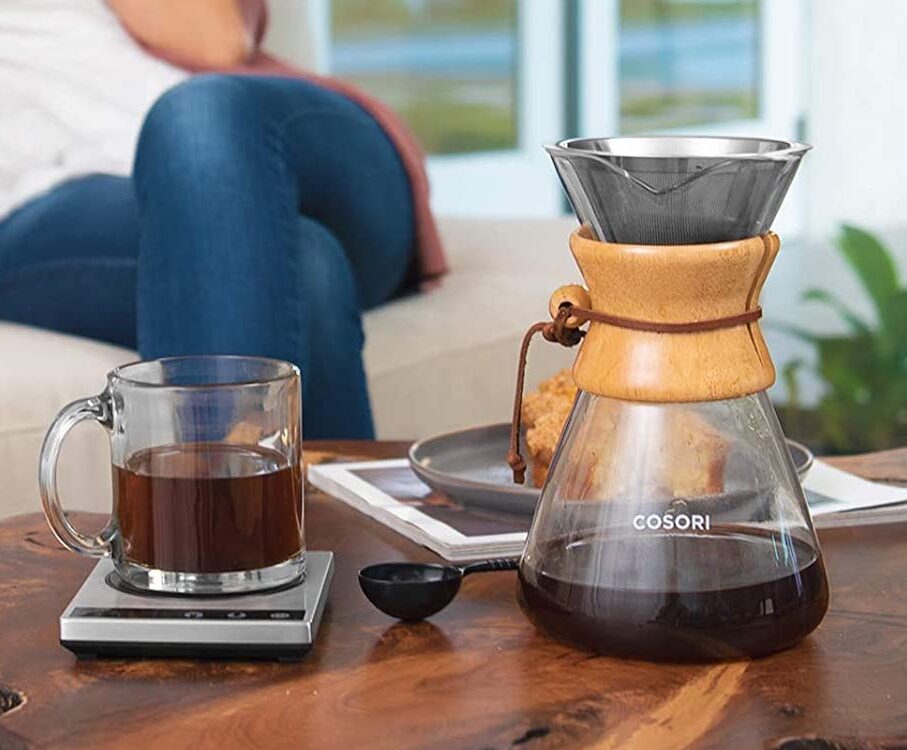 COSORI Pour Over Coffee Maker with Double Layer Stainless Steel Filter