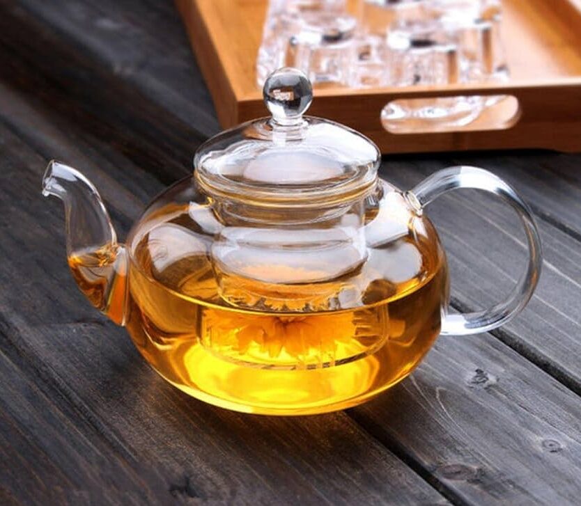 Bredemeijer Verona Design Glass Single Walled Teapot Clear