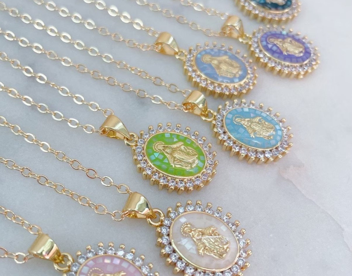 Virgin Mary Pendant Necklace