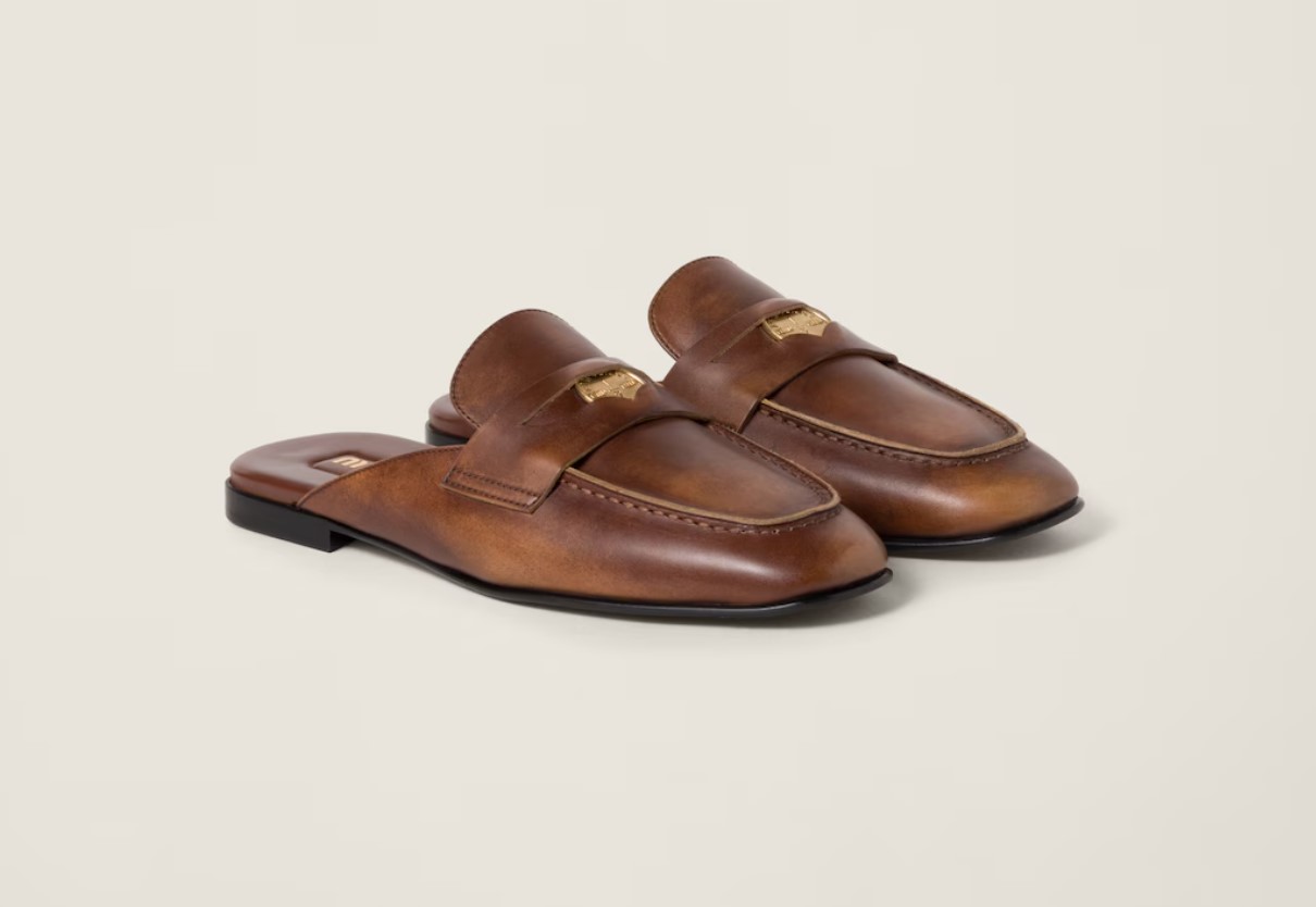 Sienna Bleached Loafers by Miu Miu