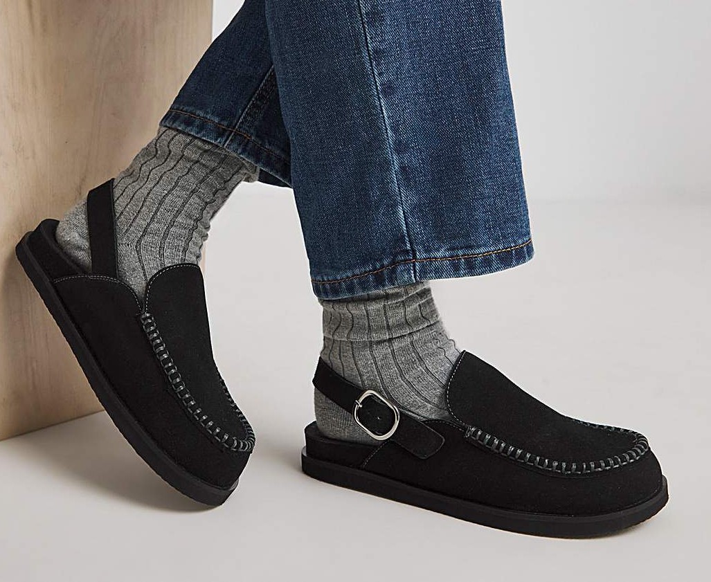 Madrid House Shoe Mules Wide E Fit